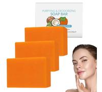 Saponetta al cachi per il corpo, saponetta al cachi con controllo degli odori, bagno deodorante, per corpo e viso, saponetta al cachi, profumo rinfrescante per la pelle (3 pezzi)