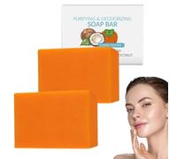 Saponetta al cachi per il corpo, saponetta al cachi con controllo degli odori, bagno deodorante, per corpo e viso, saponetta al cachi, profumo rinfrescante per la pelle (2 pezzi)