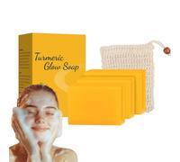 Saponetta alla curcuma e acido cogico, minimizzatore botanico delle macchie scure per viso e corpo, complesso per la cura dell'iperpigmentazione con supporto idratante (3 scatole)