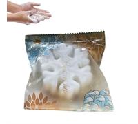 Saponetta di Natale, a forma di omino di pan di zenzero, fiocco di neve, decorazione natalizia fatta a mano, per gli ospiti, per le feste, per baby shower, addio al nubilato