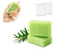 Saponetta lenitiva, sapone all'olio di melaleuca, routine naturale a base di erbe per i piedi, saponi naturali per piedi e corpo per una pelle sana, esfoliante delicato per uomini e donne (2pcs)