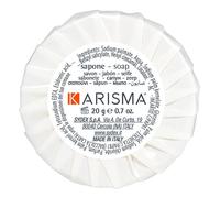 Saponetta Monouso Plisse da 20 gr, Confezione da 250 pz Linea cortesia Karisma sigillatura plissettata tonda a base vegetale, Hotel B&B e Agriturismo