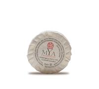 Saponetta Plissè Tonda Vegetale da 20 gr, Confezione da 50 pezzi, Linea Cortesia Hotel Mya Collection, set sapone da viaggio per B&B, agriturismi bar e Ristornati