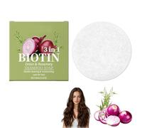 Saponetta Shampoo Solido alla Cipolla e Biotina con Rosmarino - Detergente per Cuoio Capelluto e Aiuto alla Crescita Capelli - Senza Plastica