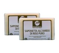 Saponetta Solida All'AMIDO DI RISO PURO, Senza Profumo. Prodotto Con Materie Prime Detergenti Di Origine Naturale Che Aiutano a Mantenere Morbida e Vellutata La Pelle Di Tutto Il Corpo 150g (2 Unità)