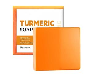 Saponetta Viso E Corpo Alla Curcuma - 100g, Saponette Rinfrescanti Alla Curcuma | Saponi Per Il Corpo Per Migliorare L'elasticità Della Pelle E Ripristinare L'equilibrio Idrico