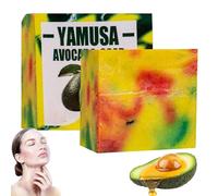 Saponetta Yamusa all'avocado, 200g Sapone Yamusa fatto a mano schiarente per la pelle, saponetta da bagno nutriente all'avocado, saponetta doccia alla pera all'avocado per la pulizia profonda
