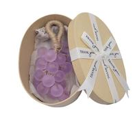 Saponette, Crystal Grape Soap on a Rope, Decorative Grape Shaped Soap, Natural Cold Process Bath Soaps Gift for Women & Men, Bathroom Decor, Holiday Present (Purple)