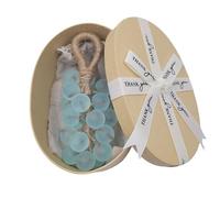 Saponette, Crystal Grape Soap on a Rope, Decorative Grape Shaped Soap, Natural Cold Process Bath Soaps Gift for Women & Men, Bathroom Decor, Holiday Present (Blue)