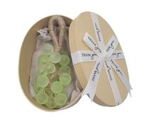 Saponette, Crystal Grape Soap on a Rope, Decorative Grape Shaped Soap, Natural Cold Process Bath Soaps Gift for Women & Men, Bathroom Decor, Holiday Present (Green)