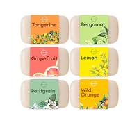 Saponette Naturali Vegan Profumate agli Agrumi per Mani Viso e Corpo Terapeutici con Vitamina C e E, Idrata Pelle Grassa Mista, Sbiancante Cura la Pelle Brufoli Acne Donna Uomo 6Pz 678gr Totali