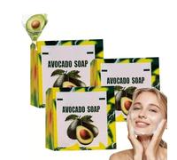 Saponi Yamusas Avocados per la pelle, sapone detergente all'olio di avocado per viso, mani, corpo, idratante, per uomo e donna (3pcs)