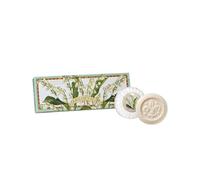 Saponificio Artigianale Fiorentino, Sapone vegetale profumato con mughetto, Confezione da 3 saponi, 3 x 100 grammi