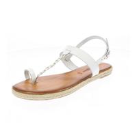 Sapore Di Mare Infradito In Pelle Con Cinturino Bianco - Donna Scarpe Ciabatte