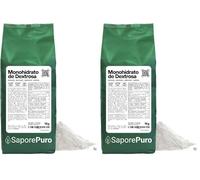 SaporePuro DESTROSIO Monoidrato 1 kg - Ideale per Dolci, Gelati e Sorbetti (Confezione da 2)