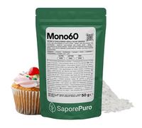 SaporePuro Mono60 - Mono e Digliceridi degli Acidi Grassi 50 g - Emulsionante Alimentare di Origine Vegetale Senza Glutine per Gelati, Sorbetti, Margarine, Creme Spalmabili e Pasticceria