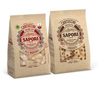 Sapori 1832 Cantuccini Toscani IGP Mix alle Mandorle e con Gocce di Cioccolato Fondente 250g (2023) [2 Confezioni]