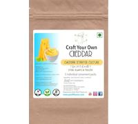 Sapori Cheddar Cheese Starter Culture | 5 comode bustine | Non OGM | Senza glutine | Istruzioni dettagliate incluse | Caglio non incluso