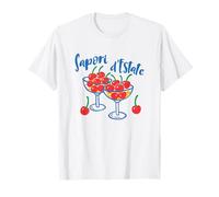 Sapori d'Estate Frutta Italiana Dolce Ciliegia Arte Maglietta