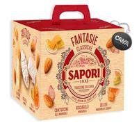 Sapori Fantasie Classiche con Cantuccini, Ricciarelli e Delizie alla Mandorla e Canditi 381g con Portachiavi CAIYA® (2024)