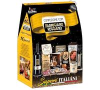 Sapori Italiani 2024 Strenna con 10 Pezzi: Cotechino, Lenticchie, Salame, Parmigiano Reggiano, Fornacine, Pasta, Sugo, Aceto, Vino, e Ricettario, confezione per regalidea con Portachiavi CAIYA®