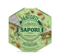 Sapori Panforte Pistacchio Torta con Pistacchi, Mandorle Intere, Melone e Cedro Canditi 280g Aspettando il Natale con Dolcezza