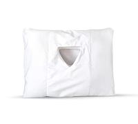 Sapphire Collection CNH, cuscino per le orecchie con foro per alleviare il dolore, cuscino per dormire lateralmente, con fodera in puro cotone bianco incluso (45,7 x 35,6 cm)