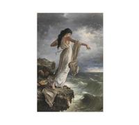 Sappho Leaping Into The Sea by Miquel Carbonell Selva Art Wall Decoration Poster Family Bar Ristorante Garage Cafe Cartello artistico regalo senza cornice 40,6 x 61 cm (40 x 40 x