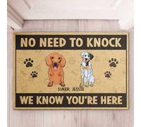 Sappiamo Che Sei Qui, Versione Per Cani - Cane Personalizzato Tappetino Da Bagno Divertenti Tappeti D'Ingresso Facile Da Pulire Zerbino Di Benvenuto Per Soggiorno Camera Letto Terrazzo 40X60Cm