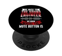 Sappiamo dove il pulsante Mute è Sound Engineer PopSockets PopGrip Adesivo