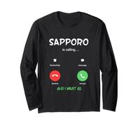 Sapporo Sta chiamando e Devo Andare in Giappone Hokkaido in Viaggio Maglia a Manica