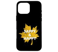 Sappy and happy Design per un fan dello sciroppo d'acero Custodia per iPhone 16 Pro Max
