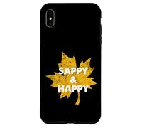 Sappy and happy Design per un fan dello sciroppo d'acero Custodia per iPhone XS Max