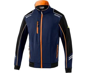 SAPRCO GIACCA LIGHT-SHELL TECNICA AUSTIN ANTIVENTO BLU/ARANCIONE TASCHE LAVORO