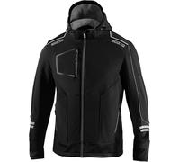 SAPRCO GIUBOTTO GIACCA SOFT-SHELL TECNICO YORK NERO/GRIGIO CON CAPPUCCIO TASCHE