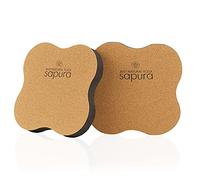 SAPURA Set di 2 cuscinetti per ginocchia da yoga, in sughero, per ginocchia e gomiti