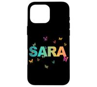 Sara - Bellissimo nome con farfallas Custodia per iPhone 16 Pro Max