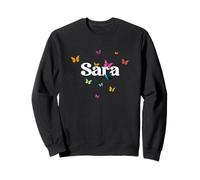 SARA - Bellissimo nome di ragazza con farfalle colorate Felpa