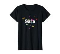 SARA - Bellissimo nome di ragazza con farfalle colorate Maglietta