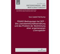 Sara Isabell He FRAND-Bedingungen bei SEP - Die Lizenzbereits (Copertina rigida)