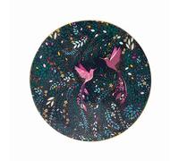 Sara Miller, piatto da portata con colibrì, collezione India, colore: blu scuro