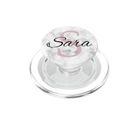 Sara Pink Monogram Lettera S Girls in Personalizzare PopSockets PopGrip per MagSafe