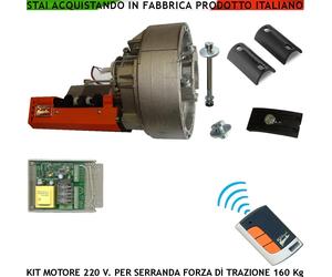 SARACINESCA ELETTRICA 160 KG Motore 220 V CON 1 CENTRALE 1 RADIOCOMANDO R CODE
