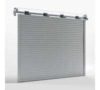 Saracinesca garage, alluminio brillante, avvolgibile, modello basic, senza azionamento, 1000 x 1500 mm, configurabile su misura