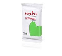 Saracino Pasta di Zucchero Model per Modellaggio Verde Chiaro da 250 g senza Glutine Made in Italy
