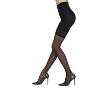 Sarah Borghi Collant Curvelle 40 Denari Donna, Calze in Lycra con Corpino Modellante Effetto Contenitivo, Made in Italy (nero, XL)