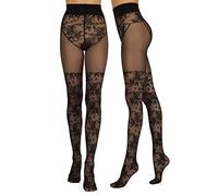 Sarah Borghi Collant Donna 20 Denari, Bikini Corpino e Gamba Effetto Pizzo