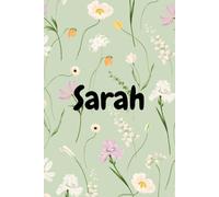 Sarah Personalized Green Floral Notebook