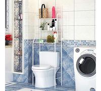 Sarah Scaffale da Bagno, a 3 Ripiani, Salvaspazio Organizer Scaffale di Stoccaggio, Scaffale per Il Bagno al di sopra di Lavatrice (Bianco)