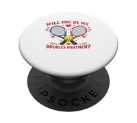 Sarai il mio partner di doppio Tennis Valentine PopSockets PopGrip Adesivo